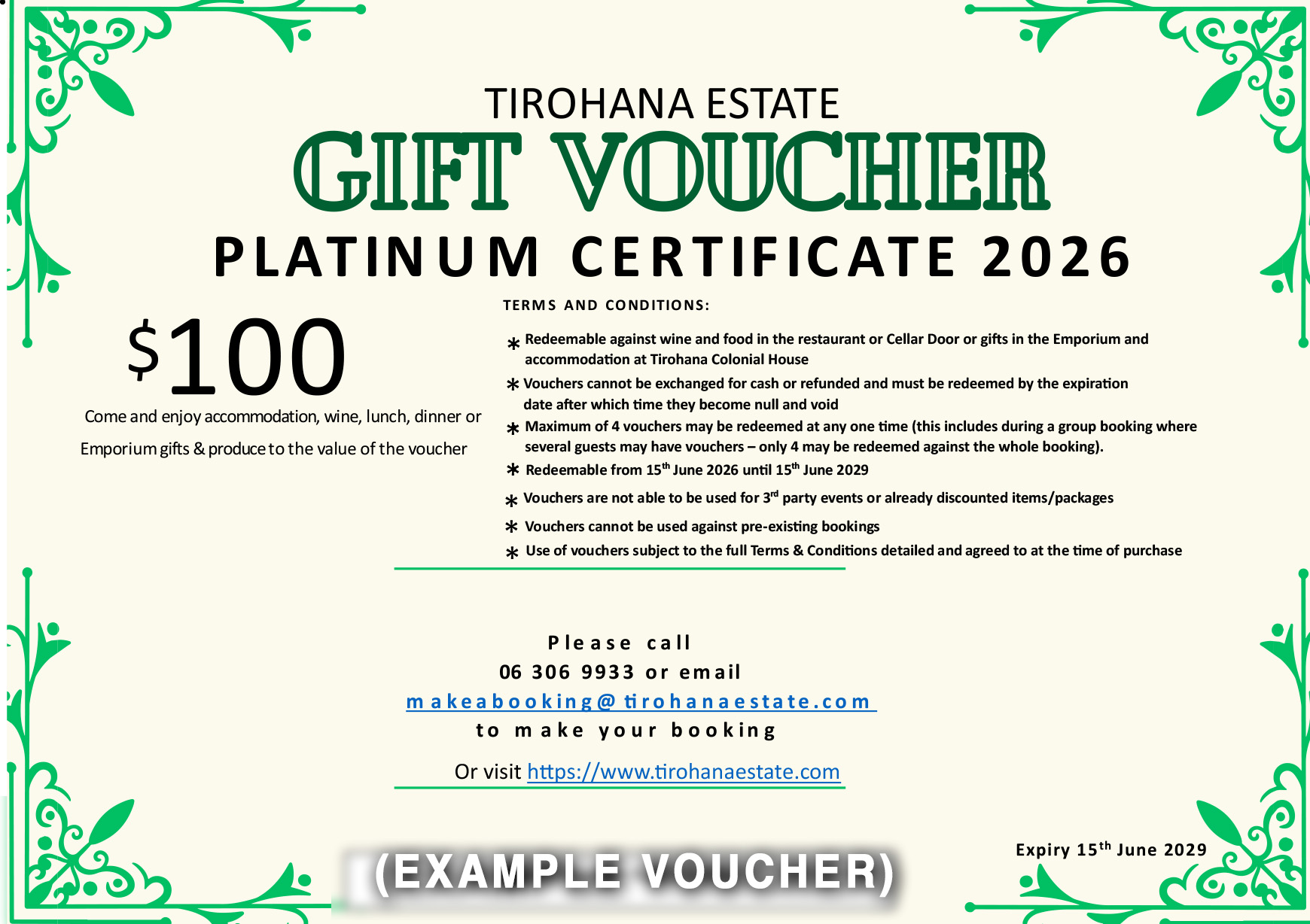 Platinum Club Vouchers 2026
